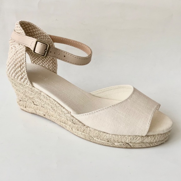 Soludos Womens Open-Toe Midwedge Blush Beige Espadrilles Ankle Strap Sandals 8.5 - Picture 9 of 12